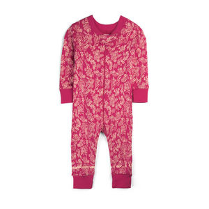 Mightly Girls Pink Floral 1-piece Non-footed Pajamas size: 9-12 Months